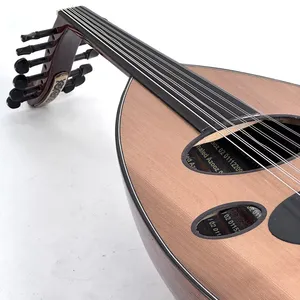 Oud Profesional de 11 Cuerdas - Lira Árabe Hecha a Mano con Madera de Nogal y Boca Abierta - Product Image 5