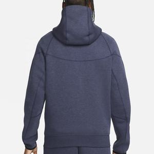 Sudadera con Capucha y Cremallera para Hombre, Diseño Personalizado con Logotipo 2025, Color Sólido en la Parte Delantera, Forro de Punto, Spandex/Poliéster 400g, Corte Regular, Servicio OEM - Product Image 2