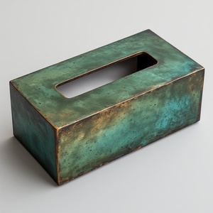 Boîte à mouchoirs multifonctionnelle en métal moderne et élégante, conçue pour les foyers organisés, offrant une solution durable, portable, artisanale et pratique. - Product Image 3