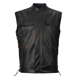 Gilet en cuir d'hiver pour homme personnalisé - Respirant, imperméable, coupe-vent, vêtement d'extérieur décontracté, durable, disponible en gros - Product Image 3