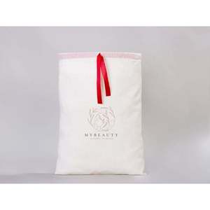 Personalized Drawstring Pouches <b>Red</b> Ribbon Screen for <b>Bracelets</b> Clothing Watches Crafts Storage-Dimensions 12W X 16H (30 X 40 - Product Image 2