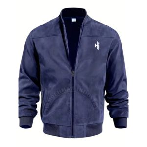 2024 O-Neck Nylon Bomber <b>Jacket</b> for Men High Quality <b>Smart</b> Casual Top Zipper Closure Winter Wear Spring Canvas Fabric New Plain - Product Image 1