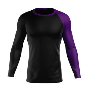 2025 personnalisé conçu MMA Rashguard Compression chemise à manches longues ou courtes Fitness Jiu Jitsu BJJ sublimé Protection UV - Product Image 1