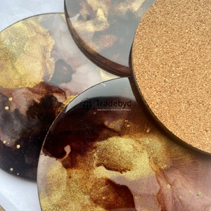 Eco Friendly Resin <b>Coaster</b> Set Handmade Heat Resistant Premium Quality Luxury Square Customizable Colors <b>Drink</b> <b>Coasters</b> for - Product Image 6