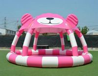 Château gonflable Outfunny pour enfants, château gonflable pour filles de 3 à 12 ans, avec toboggan, usage commercial, matériau PVC, souffleur 450W