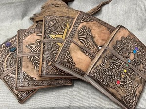 สมุดหนัง200หน้าสีขาวแบบเติมได้ลายนกอินทรีหัวล้าน | สมุดโน้ตหนังสลักลายนูน A5สมุดส่วนบุคคล - Product Image 4