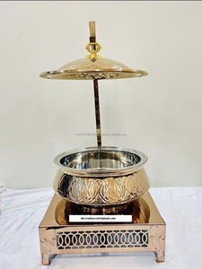 Meilleures ventes, plats chauffants de luxe en acier inoxydable TCA, couvercle à poignée, finition dorée, taille et logo personnalisables pour la restauration, les hôtels - Product Image 6