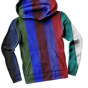 Sweat à capuche à rayures multicolores pour hommes et femmes Sweat-shirt en molleton doux Streetwear Stylish Casual Winter Wear Hoodie - Product Image 3
