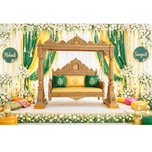 Columpio Jhoola de Madera Tratada Desmontable, Elegante, Estilo Maharaja, para Decoración de Escenarios Nocturnos de Mehndi Pakistaní, Calidad de Exportación, Modelo 2026, EE. UU. - Product Image 1