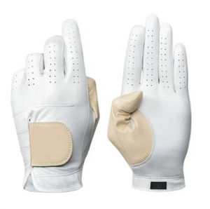 Gants de golf pour homme en cuir Cabretta ultra-fin pour main gauche, broderie de logo personnalisée, sangle de poignet réglable, peau de mouton de haute qualité - Product Image 1