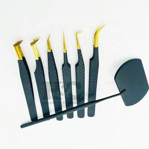 Nouvelle arrivée pince à épiler vison en acier inoxydable pince à épiler avec pointe fine et pointue durable à faible quantité minimale de commande Logo personnalisable - Product Image 1