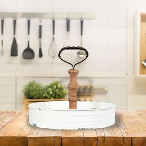 Plateau décoratif en métal blanc moderne et luxueux avec poignée pour maison hôtel Restaurant Bar ustensiles de cuisine décoration de table vente chaude 2023 - Product Image 2