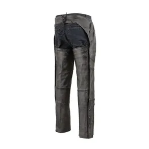 กางเกงหนังมอเตอร์ไซค์แบบดิสเทรส - Product Image 5