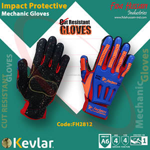 Gants de mécanicien de protection contre les chocs Gants de mécanicien de sécurité pour les champs de pétrole et de gaz pour un usage quotidien Schlaghandschuhe en cuir de chèvre - Product Image 5