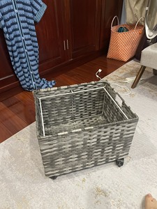 Eco-Friendly Handwoven Hyacinth <b>Storage</b> <b>Basket</b>, Decorative Serving Tray and Home Organizer - Product Image 6