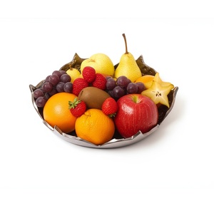 ถาดอลูมิเนียมชุบเงินรูปดอกบัวตอกลายดอกไม้หรูหราสำหรับเสิร์ฟของขวัญหรือของตกแต่งบ้าน - Product Image 5