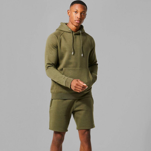 Classic Style 100 Percent Cotton Gym Fitness Sets <b>Hoodies</b> And <b>Shorts</b> Set Mens Warm Sweatshirt With Long <b>Sleeves</b> Comfortable - Product Image 1