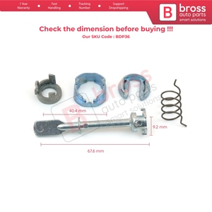 BDP36 Front Door <b>Lock</b> Barrel Repair Kit 6K4837223A for Caddy 2 Cordoba Ibiza Inca 6K 68 mm - Product Image 6