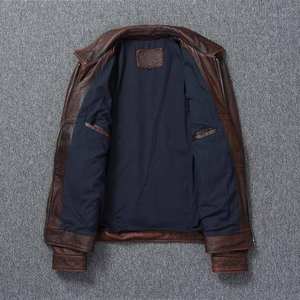 Chaqueta de Cuero con Logotipo Personalizado OEM Elegante al por Mayor para Hombre, MOQ Bajo, Cuero Genuino Hecho en Sialkot - Product Image 5