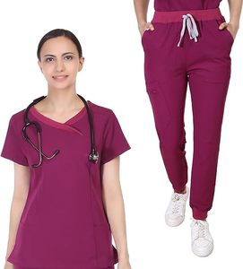 Juegos de exfoliación de enfermería lavables de tela Premium suave antiarrugas para mujeres uniformes de exfoliación de enfermería uniformes de Enfermería de Hospital - Product Image 1