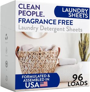 The Clean People - Hojas de Detergente para Ropa sin Fragancia, Paquete de 96 - Product Image 3