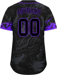 Maillot de Baseball Sublimé Personnalisé 100% Polyester Maillot Anti-Humidité avec Nom et Numéro de l'Équipe (OEM en Vrac) - Product Image 5