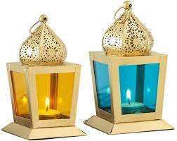 Lanterne longue en métal de conception antique marocaine pour accrocher au mur - Product Image 3