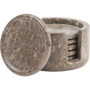 Oceanic <b>Ceramic</b> Classic <b>Coasters</b> Set of 6 with Holder Round Drink <b>Coasters</b>-Eco-Friendly & Durable - Product Image 1