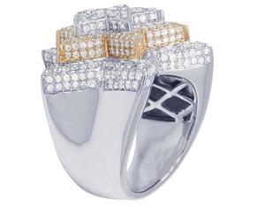 S925 <b>Silver</b> High Quality Fully Iced Out Hip Hop VVS Moissanite Round <b>Men</b> Gift Star Shape <b>Ring</b> Party - Product Image 4