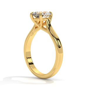 Bague de fiançailles en or 1CT Forme poire Diamant HPHT CVD cultivé en laboratoire Bijoux en or massif pour femmes - Product Image 5