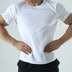 Camiseta Deportiva de Gimnasio para Hombre, Lisa, de Algodón 100%, 210 g/m², Transpirable, con Logotipo Personalizado, Impresión Digital, Precio de Fábrica, Alta Calidad OEM - Product Image 4