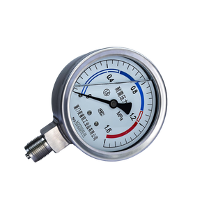 100mm 4인치 올 스테인리스 스틸 액체 충전 압력 게이지 0-16 바 232 PSI 마노미터 충격 방지 IP65 1/2 NPT 하부 장착 M20 - Product Image 2