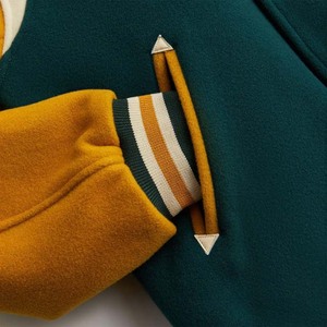 Wholesale Best Selling Premium Quality Wool Customized <b>Men's</b> <b>Jacket</b> Stand Collar Button Down College Baseball <b>Jacket</b> For <b>Men</b> - Product Image 4