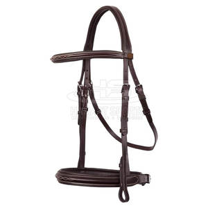 Nouvelle arrivée de bride rembourrée en cuir de bonne qualité avec bride de cheval cousue de fabricant de conception - Product Image 1