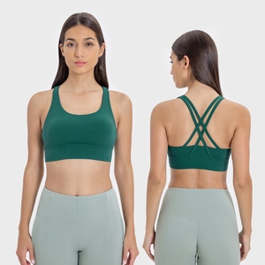 Sujetador deportivo cómodo sin costuras para mujer, elegante, acolchado, gimnasio, entrenamiento, ropa deportiva para Yoga, correr, Fitness, Frente duradero - Product Image 3