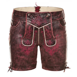 Short Lederhosen Bavarois Écologique pour Homme Anti-Rides Oktoberfest Carnaval Bière Costume Vintage Jarretelles Motif Solide - Product Image 2