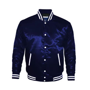 Chaqueta universitaria de satén con jersey de color personalizado para hombre, chaquetas impermeables para hombre, chaquetas universitarias de satén pesado personalizadas para hombre - Product Image 1