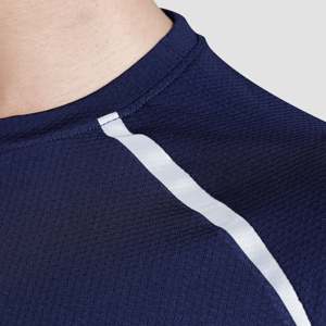 T-shirt de sport Sense Aero 100% coton biologique en bleu marine, motif uni imprimé, pour l'exercice, tissu tricoté 200 grammes - Product Image 5