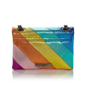 กระเป๋าถือสะพายข้างหนังแท้ลายทางสีน้ำเงินรุ่นมินิเคนซ์ซ์เวนส์สำหรับผู้หญิงจากเคิร์ต ไกเกอร์ ลอนดอน ขนาดปกติ ดีไซน์ทันสมัย - Product Image 4