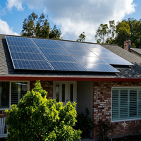 Panneau solaire monocristallin 20W-540W, panneau solaire photovoltaïque, panneau solaire domestique hors réseau, module solaire