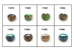 Cuentas de anillo de cristal multicolor con destellos dorados de primera calidad para la fabricación de joyas, cuentas de aspecto atractivo para la fabricación de pulseras - Product Image 2