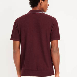 Logotipo de manga corta bordado 100% algodón liso hombres Polo camisa al por mayor calidad superior hombres Casual camiseta Polo cuello personalizado - Product Image 3