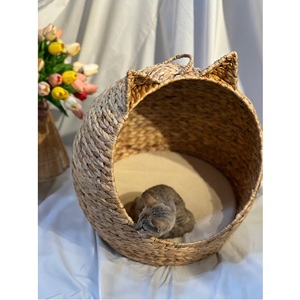 Panier de rangement pour chat en rotin pliable artisanal, multifonctionnel, confortable, durable, nouvelle arrivée, éco-responsable - Product Image 5