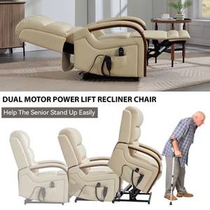 Sillón Reclinable Eléctrico con Masaje y Calefacción, Asiento de Salón Tapizado en Cuero Sintético, Silla Moderna para el Hogar - Product Image 3