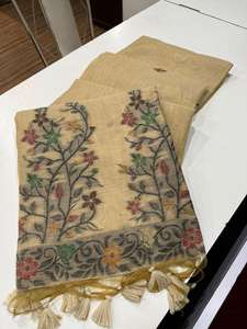 Prix imbattable pour un beau sari traditionnel en coton avec chemisier tissé Resham pour une tenue décontractée régulière de fête classique ethnique - Product Image 2