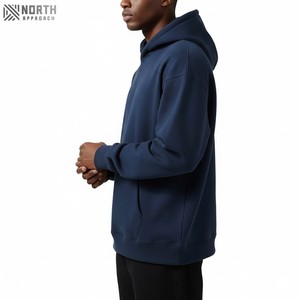 Hip Hop sudaderas con capucha hombres en blanco personalizado color 100% algodón hombres Sudadera con capucha Streetwear de gran tamaño algodón pesado sudaderas con capucha Reversible - Product Image 3