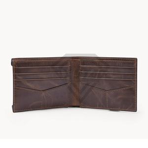 Cartera de cuero genuino delgada de alta calidad para hombre de lujo clásica y duradera con cierre abierto OEM ODM últimas nuevas carteras cortas - Product Image 2