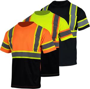 <b>Hi</b> <b>Vis</b> Safety Work T Shirt <b>Shorts</b> Sleeve Reflective <b>Hi</b>-<b>vis</b> Ultra Cool Breathable Safety T-shirt for Mens for sale low price - Product Image 5