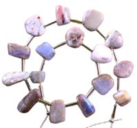 Opale australienne naturelle violette hautement polie, qualité AAA, effet étoilé, pierre brute, perles à perçage latéral pour la fabrication de bijoux faits main, troisième qualité