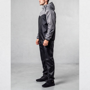 100% Polyester Lightweight Unisex Workout Color Block <b>PVC</b> Sweat Suit Jacket Fat Burner <b>Top</b> Sauna Suits Weight Loss Elastic Waist - Product Image 3